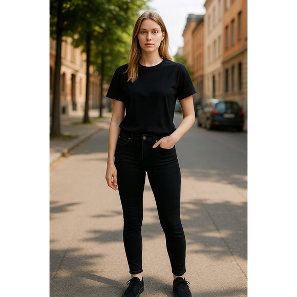 2/$30 JOES JEANS Size 27 Skinny Visionaire Black Velvet Jean Denim Soft - Picture 4 of 9